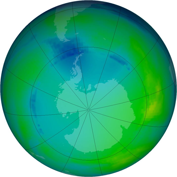 Ozone Map 1992-07-16